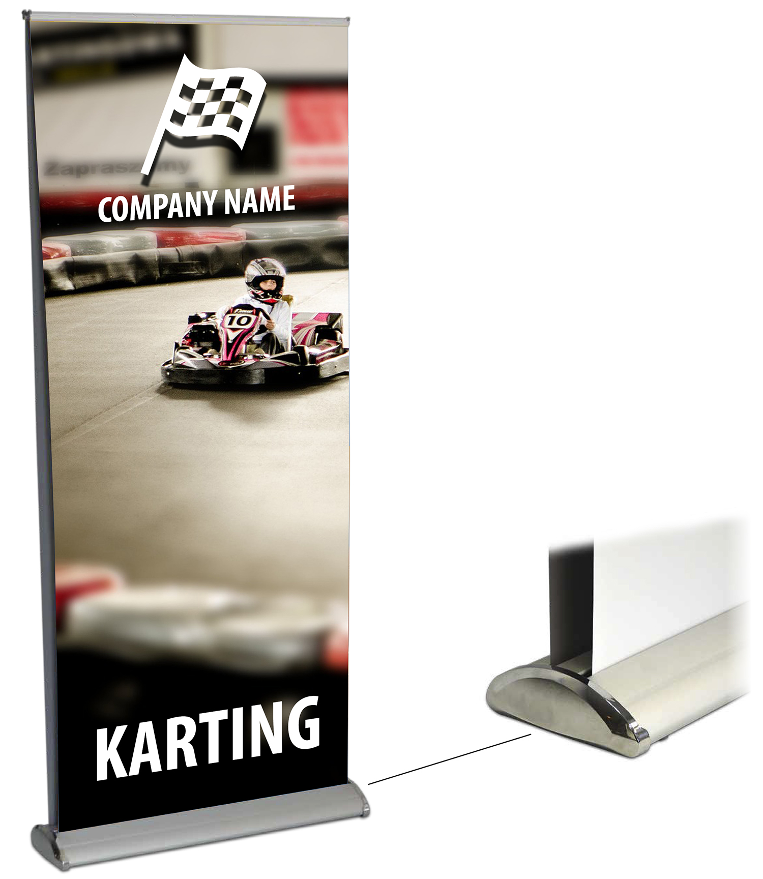 33" x 80" Dartmouth Double-side deluxe rollup banner stand