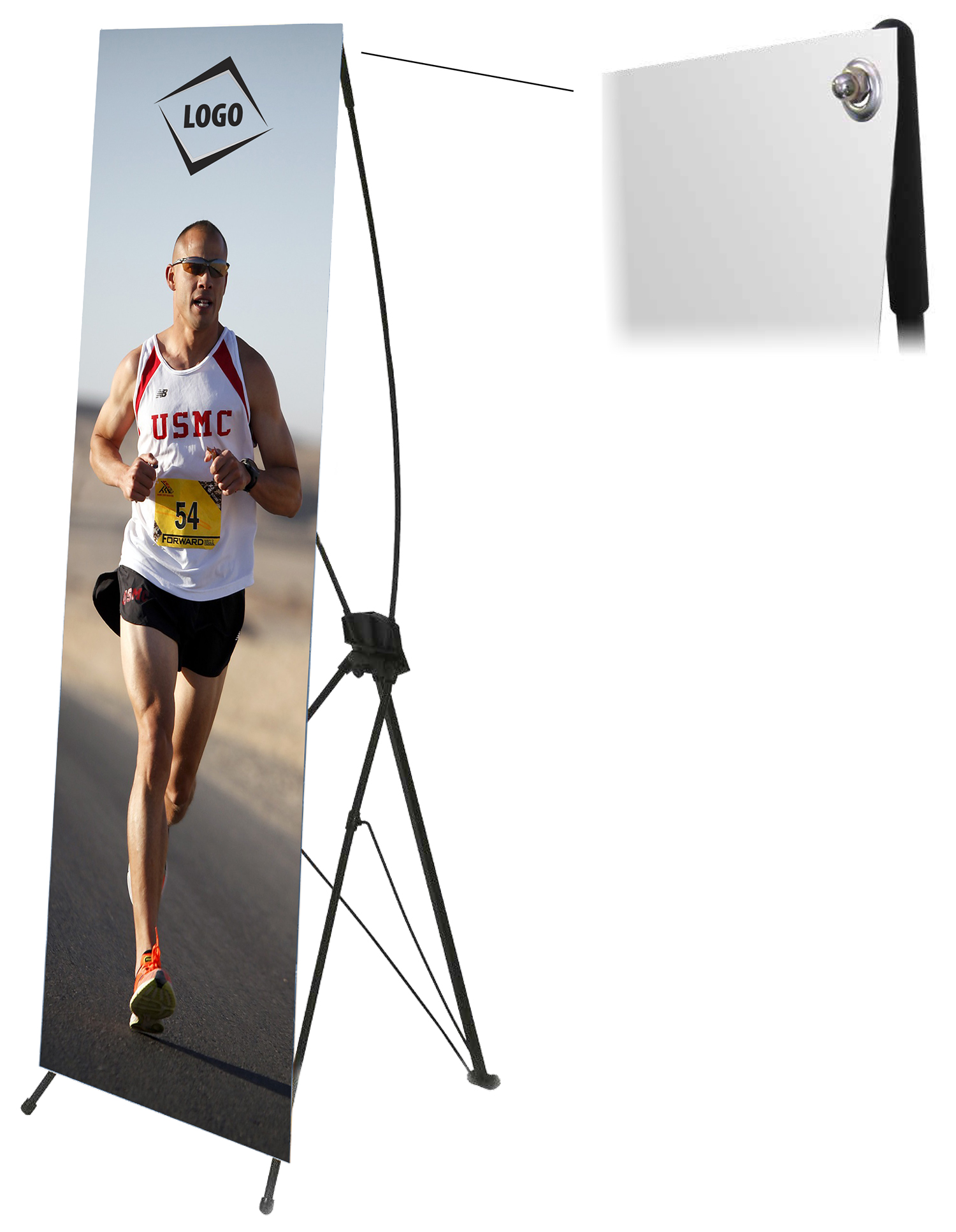 24" x 63" Kitchener X Banner stand